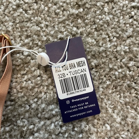 NWT Pepper All You Mesh bra Tuscan 32B Classic feminine casual - Picture 5 of 7